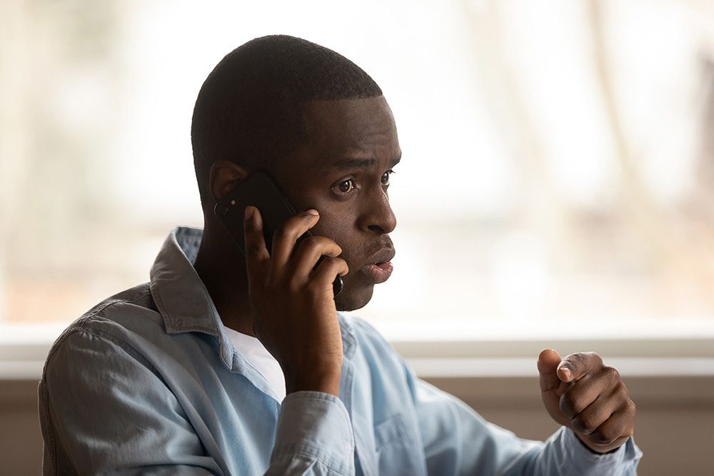 Man on the phone