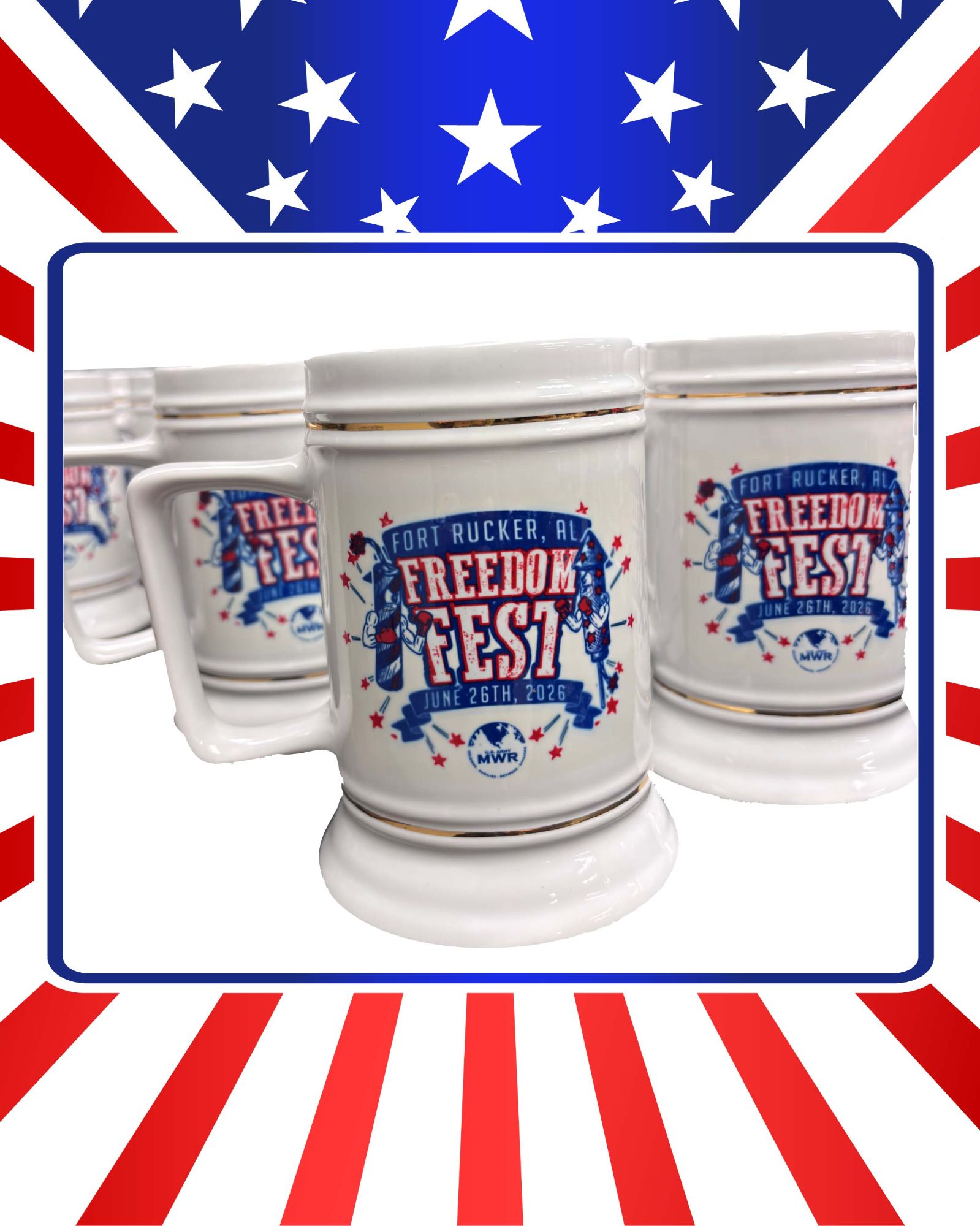 Image of Fort Rucker's Freedom Fest 2026 Steins