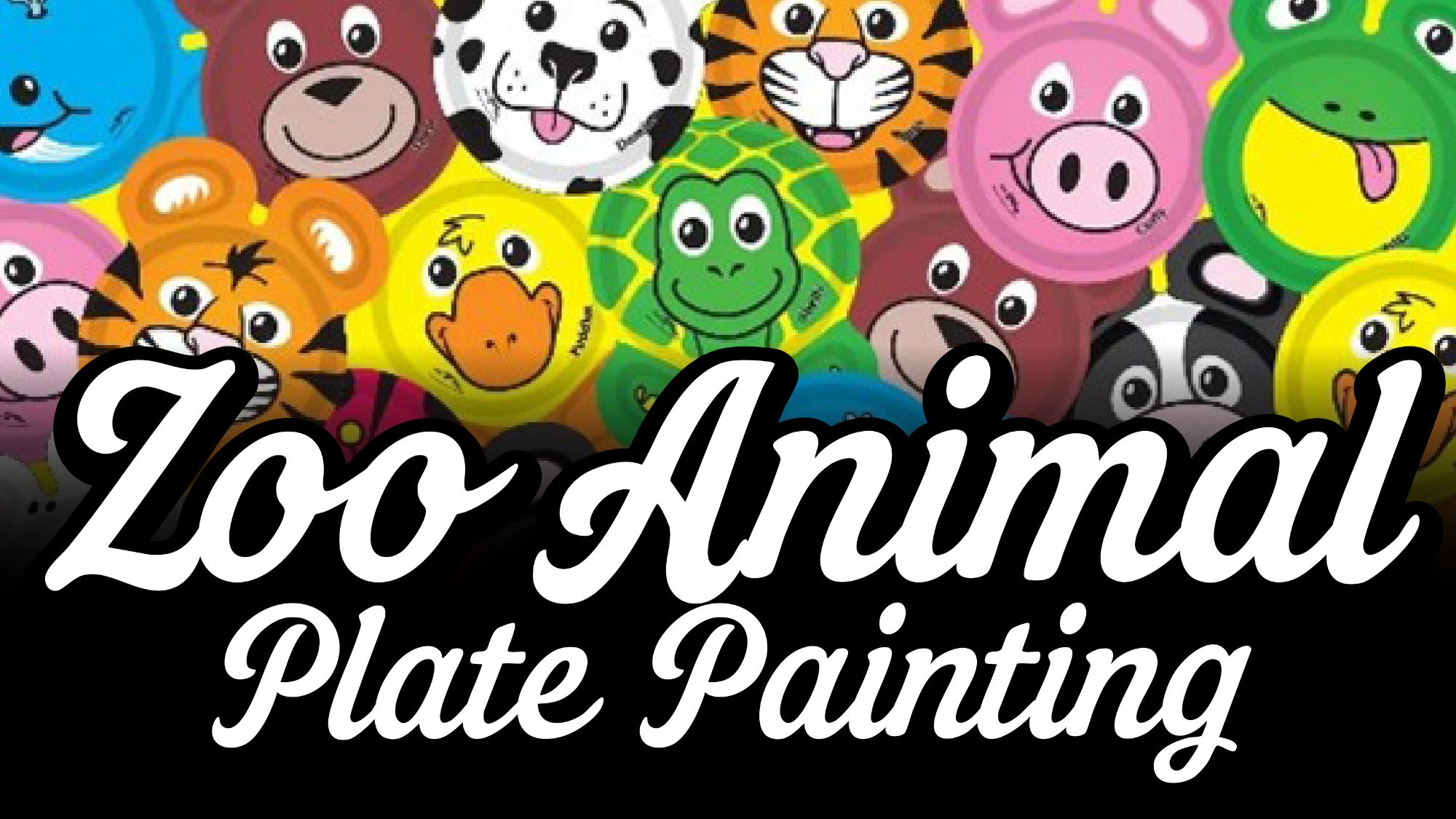 Zoo Animal Plate Painting