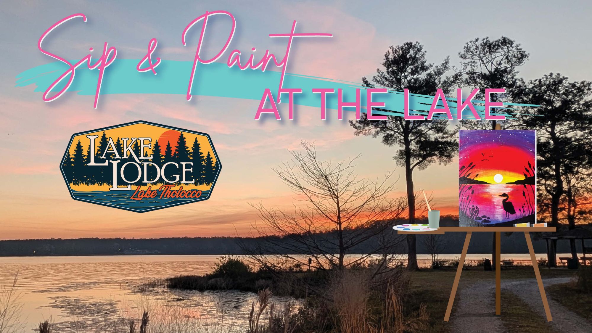 Sip & Paint at the Lake