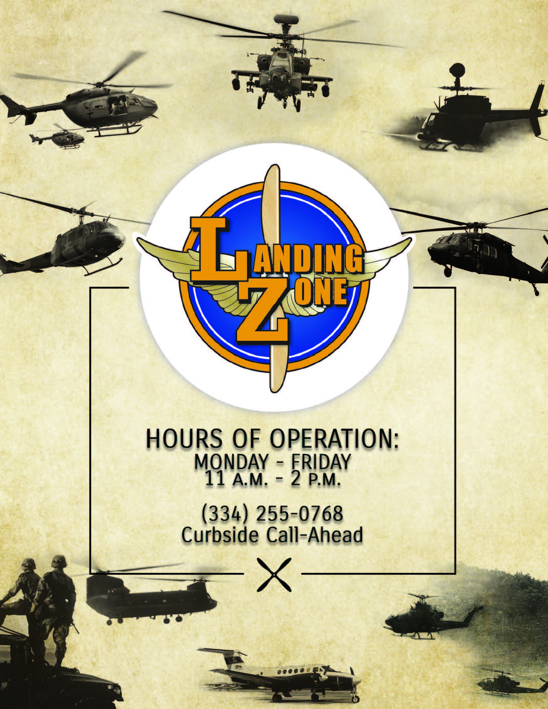The Landing Zone Menu Ft. Rucker US Army MWR